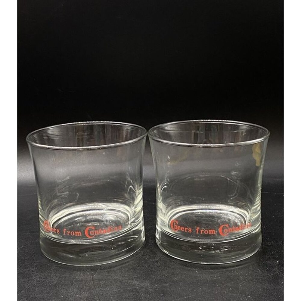 Cheers From Contadina Glass Rocks Glass Bloody Mary Food Advertising LOT 2